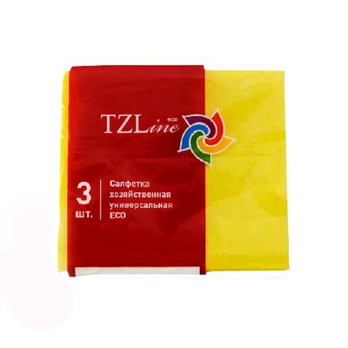 Салфетки универсальные TZLine, в комплекте 3 шт., ассорти / Салфетки хозяйственные