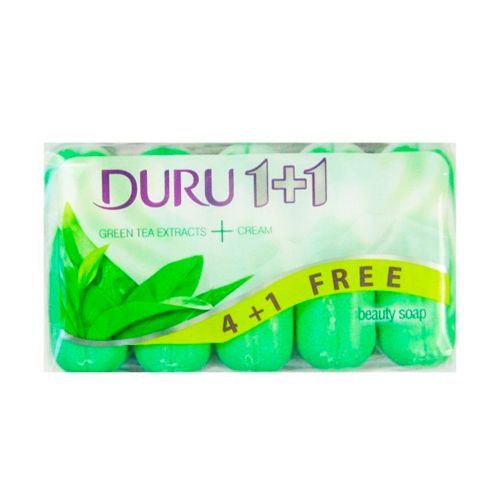 Мыло туалетное Duru "Крем & Зеленый чай", 5*90 гр / Мыло кусковое oe.kz Мыло туалетное Duru "Крем & Зеленый чай", 5*90 гр / Мыло кусковое