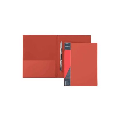 Папка с пружинным скоросшивателем Hatber "Standard Line", А4 формат, корешок 17 мм, красная / Скоросшиватели пластиковые