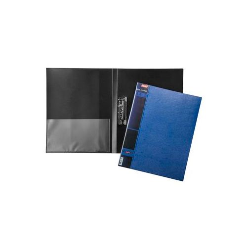 Папка Hatber "Wood" с зажимом, А4 формат, корешок 17 мм, синяя / Папки с зажимом