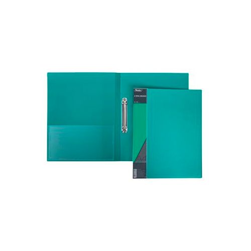 Папка Hatber "Standard Line", А4 формат, на 2-х кольцах, корешок 25 мм, зеленая / Папки на кольцах