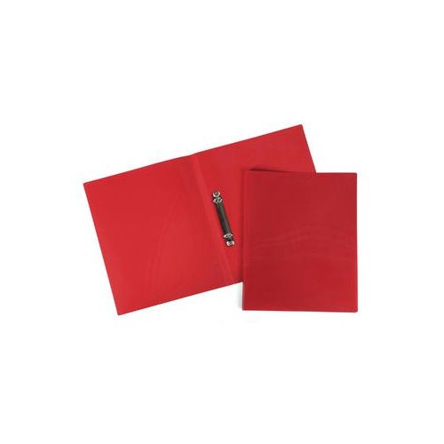 Папка Hatber "Line", А4 формат, на 2-х кольцах, корешок 25 мм, красная / Папки на кольцах