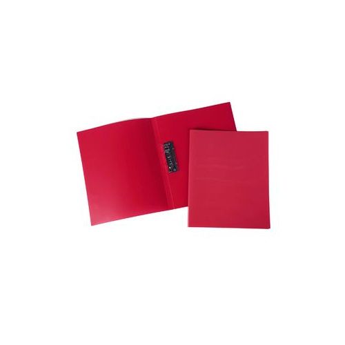 Папка Hatber "Line" с зажимом, А4 формат, корешок 14 мм, красная / Папки с зажимом