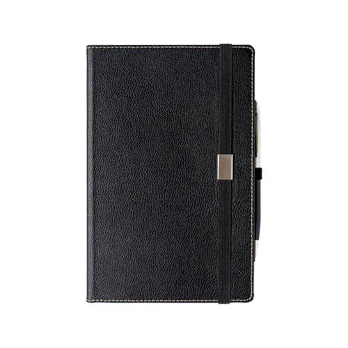 Записная книжка Arwey Business, (каз,рус,англ), А5, 128 л, кожа, в линейку, черная / Записные книжки