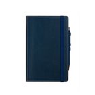 Записная книжка Arwey Business new, А5, 128 л, скругленные углы, кожа, в линейку, синяя
