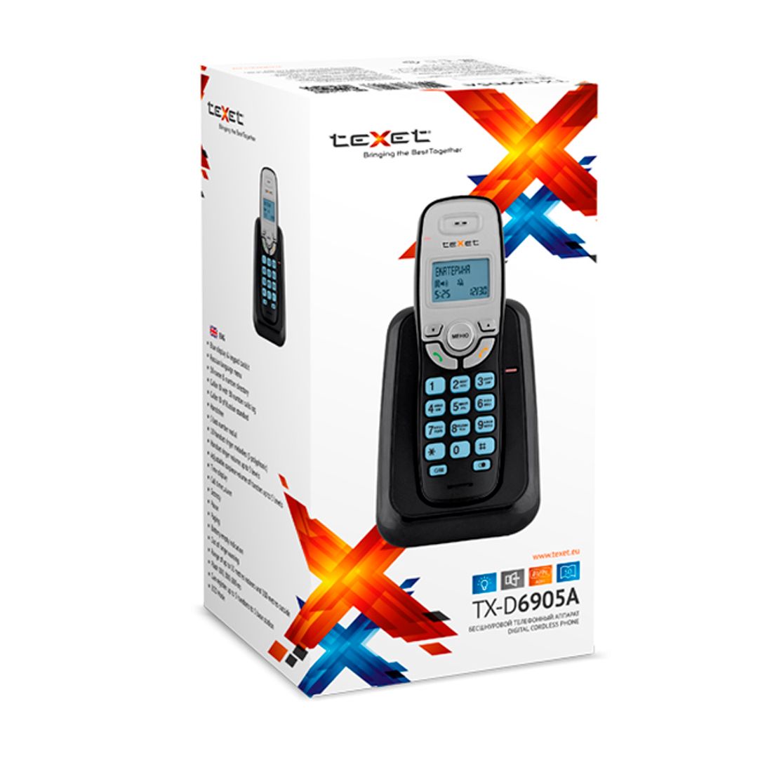 Телефон беспроводной Texet TX-D6905А, белый / null №3