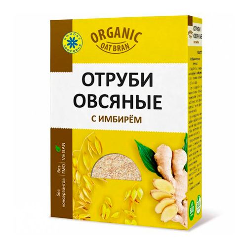 Отруби овсяные с имбирем Компас здоровья, 200 гр / Здоровое питание