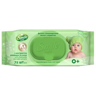 Салфетки влажные Smile, 72 штуки в упаковке / Салфетки влажные косметические oe.kz Салфетки влажные Smile, 72 штуки в упаковке / Салфетки влажные косметические