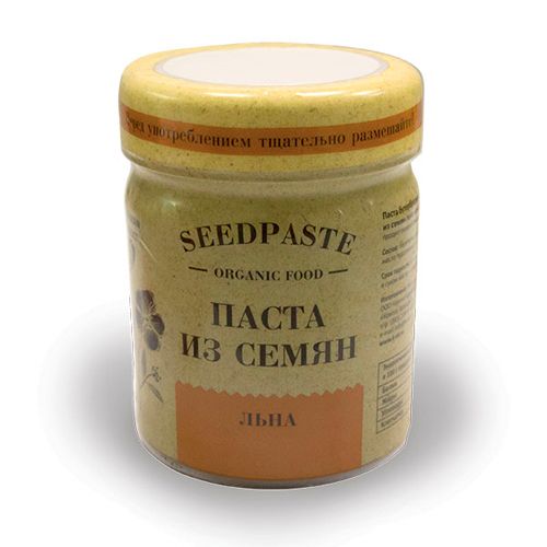 Паста натуральная из семян льна коричневого, 200 гр / Здоровое питание
