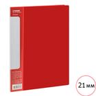Папка файловая на 60 файлов Стамм "Стандарт", А4 формат, корешок 21 мм, красная