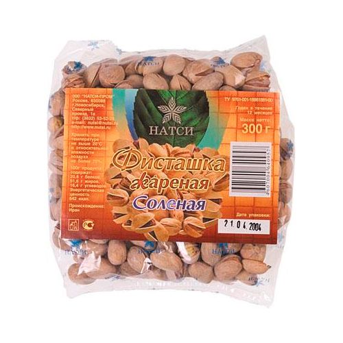 Орехи фисташки Натси, соленые, жареные, 300 гр / Сухофрукты и орехи