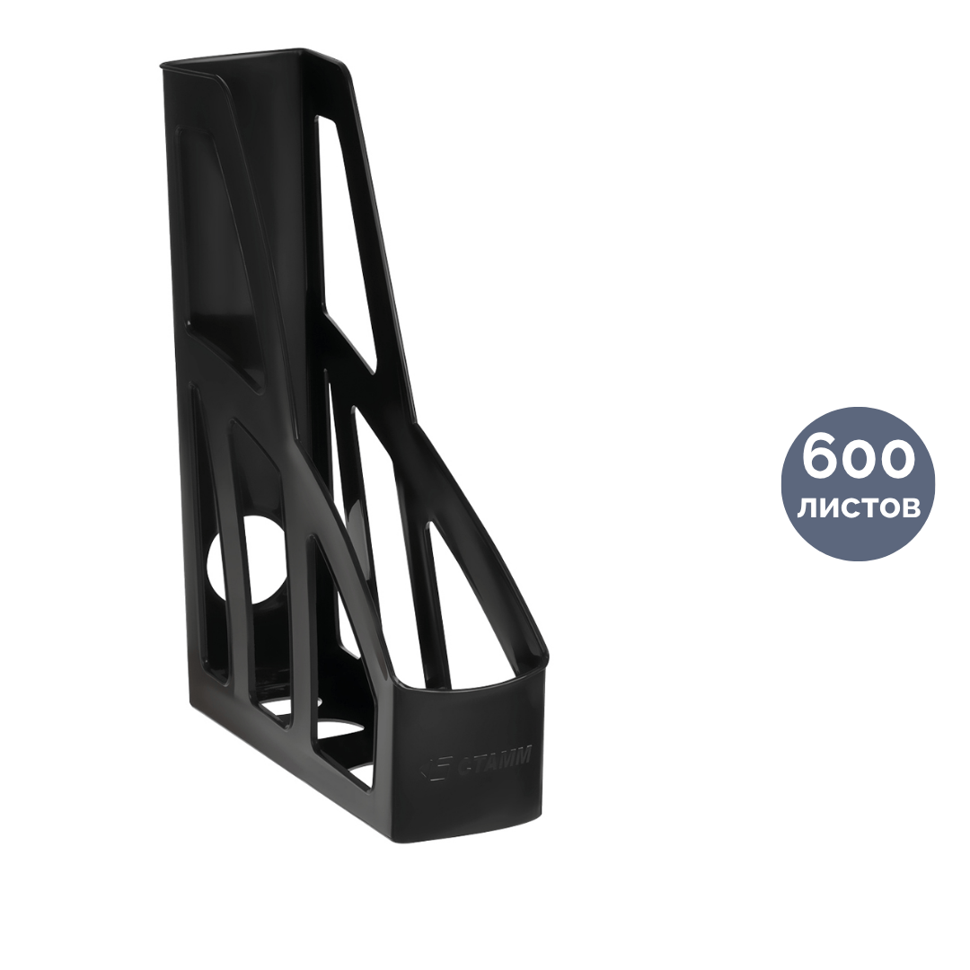 Лоток вертикальный Стамм "Лидер", 1 секция, черный / Стойки-уголки oe.kz Лоток вертикальный Стамм "Лидер", 1 секция, черный / Стойки-уголки