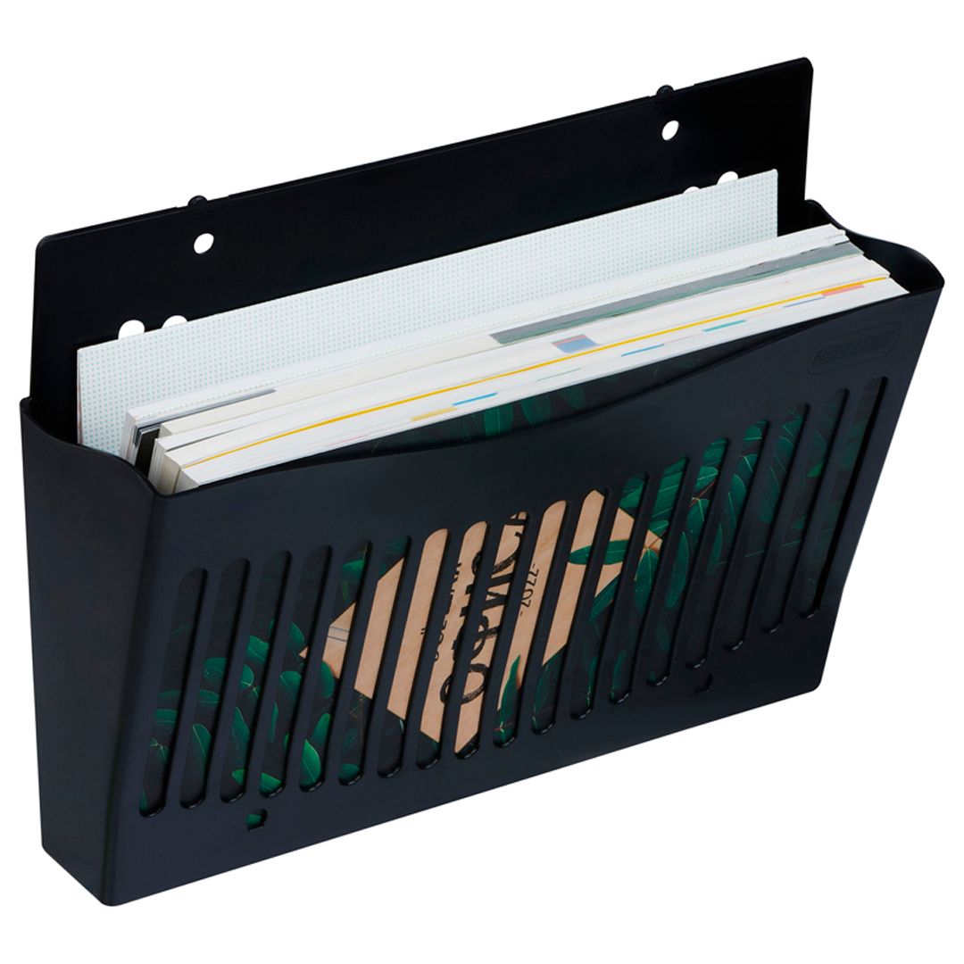 Лоток секционный Стамм, вертикальный, настенный, 1 секция, черный / Лотки секционные №7