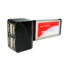 Адаптер Express Card на USB HUB, 4 Порта, 480 Мбит/сек, Express Card, черный