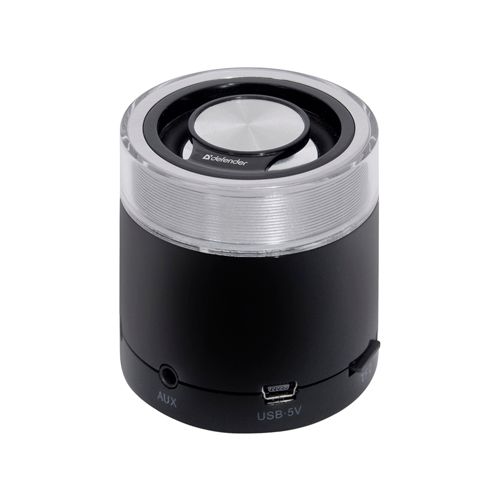 Акустическая система Defender Atom Monodrive, (1.0), RMS 5 Вт, FM,SD/USB, черная / Компьютерные колонки