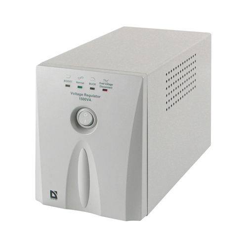 Стабилизатор напряжения Defender AVR Real 1500, 750 Вт, 4 розетки, серый / Источники бесперебойного питания