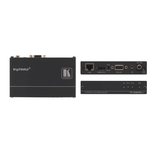 Приёмник Kramer TP-580RXR HDMI, RS-232 и ИК по витой паре HDBaseT; до 180 м, черный / null