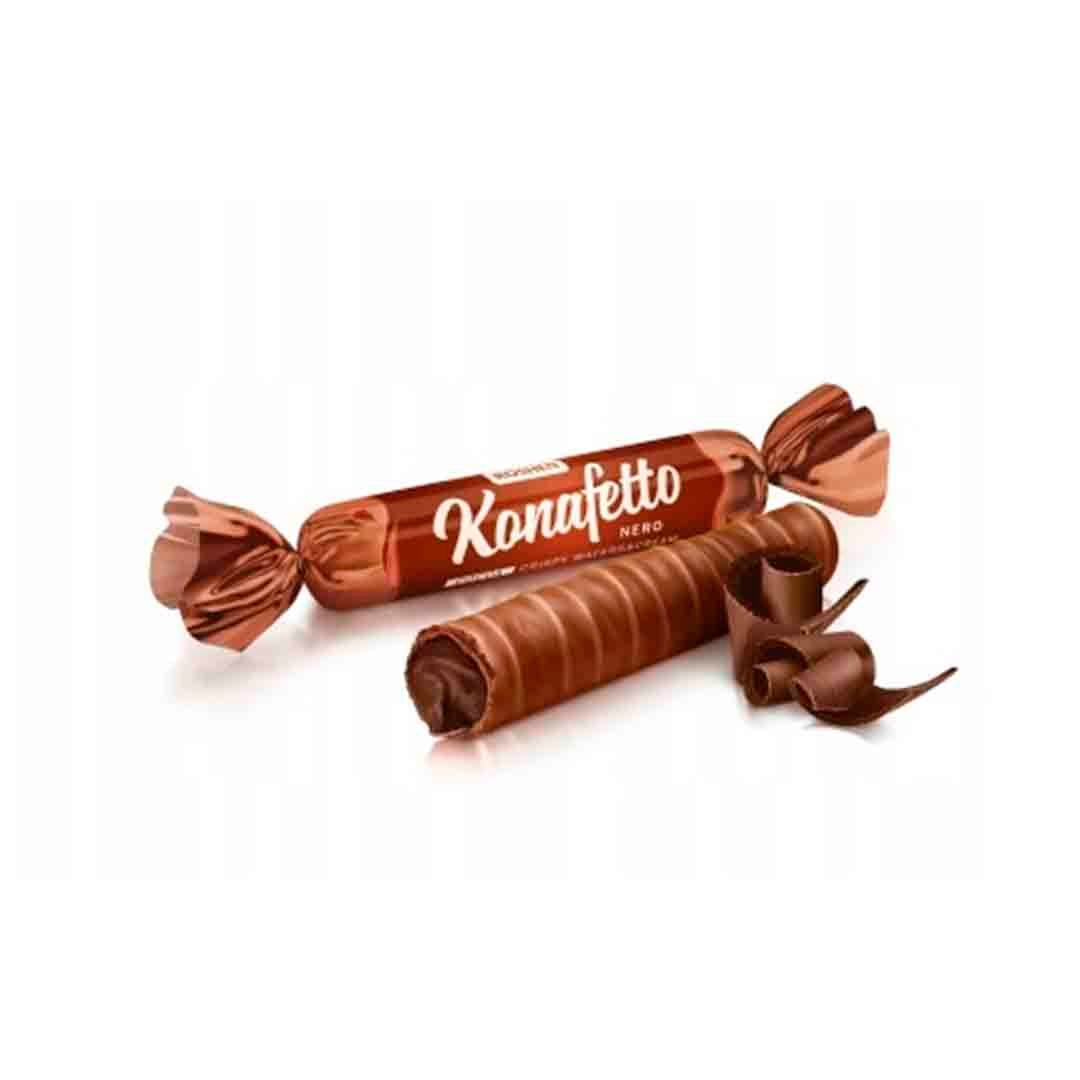 Конфеты глазированные Roshen "Konafetto Nero", с ореховой начинкой, 1 кг / Шоколад