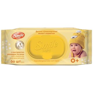 Дымқыл майлықтар Smile, қаптамада 60 дана / Косметикалық дымқыл майлықтар oe.kz Дымқыл майлықтар Smile, қаптамада 60 дана / Косметикалық дымқыл майлықтар