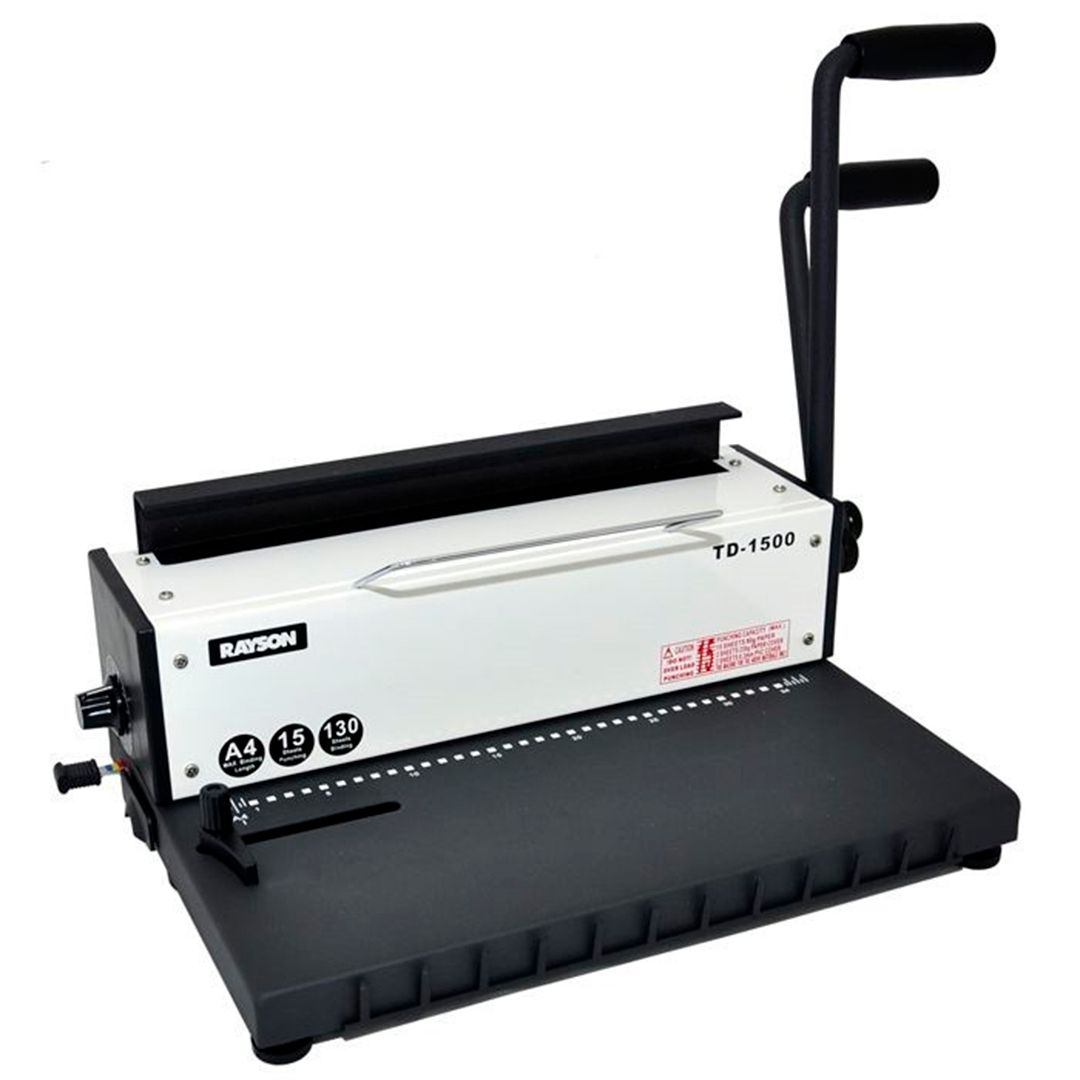 Переплетная машина Rayson TD-1500, металлическая пружина 3:1, переплет 120 лист., пробивка 15 листов / Переплетные машины oe.kz Переплетная машина Rayson TD-1500, металлическая пружина 3:1, переплет 120 лист., пробивка 15 листов / Переплетные машины