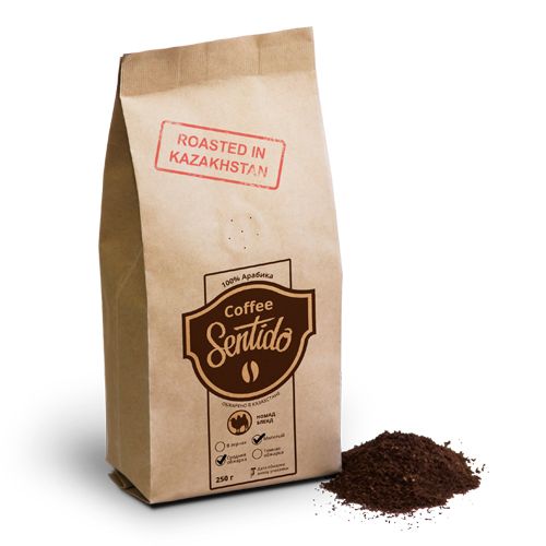 Кофе молотый Sentido Nomad, орехово-шоколадный с привкусом карамели и какао, средняя обжарка, 250 гр / Кофе молотый