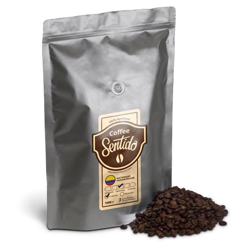 Кофе в зернах Sentido Colombia Arabica "Supremo" средней обжарки, мягкая цитрусовая кислинка, 1000 г / Кофе зерновой oe.kz Кофе в зернах Sentido Colombia Arabica "Supremo" средней обжарки, мягкая цитрусовая кислинка, 1000 г / Кофе зерновой