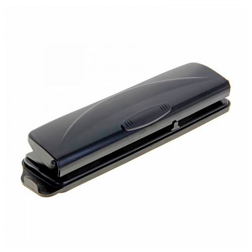 Дырокол на 16 листов KW-triO, металл/пластик, 4 отверстия, с линейкой черный / Дыроколы до 20 листов