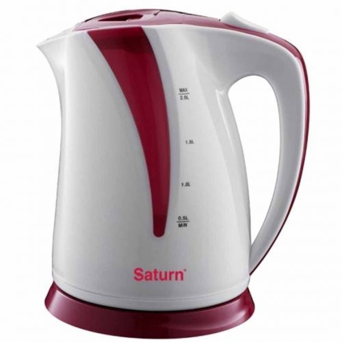 Электрический чайник Saturn ST-EK8417, 2 л, бело-красный / Чайники	