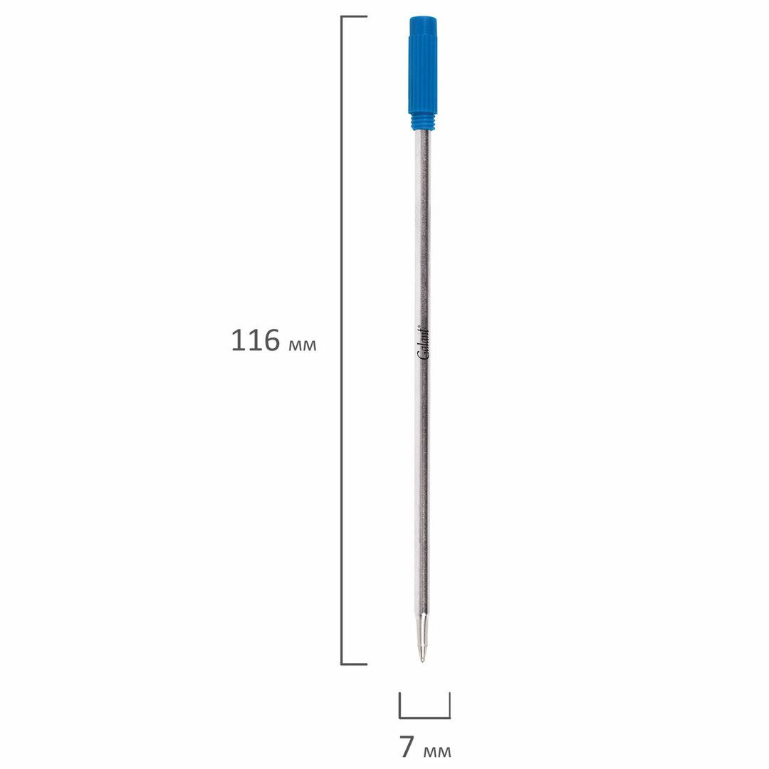 Стержень для ручки Galant, 0,7 мм, длина 116 мм, синий