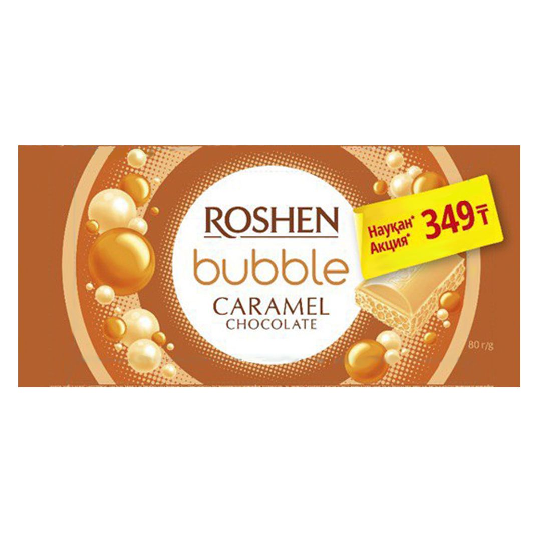 Шоколад белый карамельный Roshen, пористый, 80 гр / Шоколад