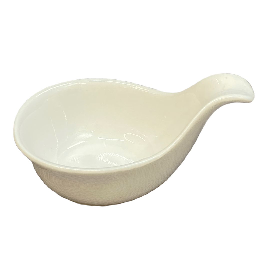 Соусник Yiwumart, с ручкой, фарфор, 70 мл, 125 г, белый / Посуда столовая