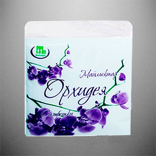 Салфетки Маолин "Орхидея" 1-слойные, 100 шт., с тиснением, размер листа 24*24 см, белые / Салфетки бумажные oe.kz Салфетки Маолин "Орхидея" 1-слойные, 100 шт., с тиснением, размер листа 24*24 см, белые / Салфетки бумажные