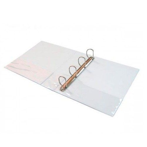Папка Eisear PVC, А4 формат, на 4 кольцах, корешок 80 мм, белая / Папки на кольцах №2