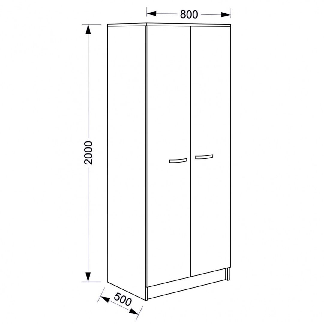Шкаф для одежды Кул-125/1, 800*500*2000 мм / Шкафы №5 oe.kz Шкаф для одежды Кул-125/1, 800*500*2000 мм / Шкафы №5