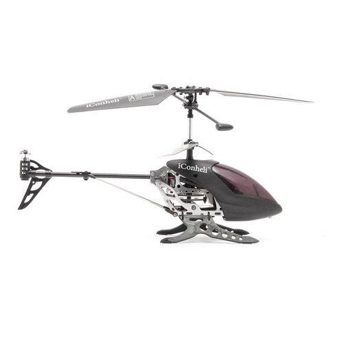 Вертолет "Woddon iConHeli WD0546i", управляемый через смартфон, Bluetooth, 10-14 мин, черный / Подарки и сувениры №2