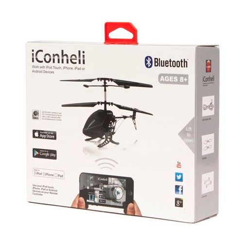 Вертолет "Woddon iConHeli WD0546i", управляемый через смартфон, Bluetooth, 10-14 мин, черный / Подарки и сувениры №3