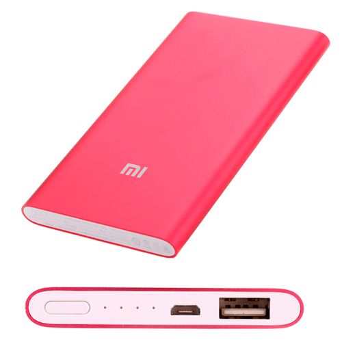 Портативное зарядное устройство Xiaomi Mi Power Bank NDY-02-AM, 5000mAh, выход USB-1*2А, красное / Портативные зарядные устройства
