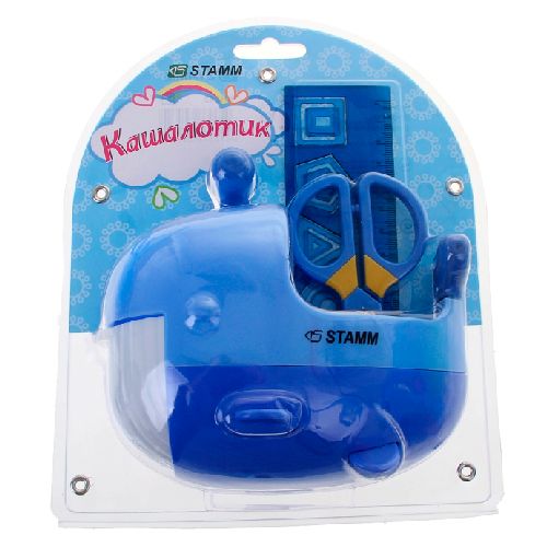 Органайзер с наполнением "Кашалотик", 4 предмета, голубой / Подставка с наполнением oe.kz Органайзер с наполнением "Кашалотик", 4 предмета, голубой / Подставка с наполнением