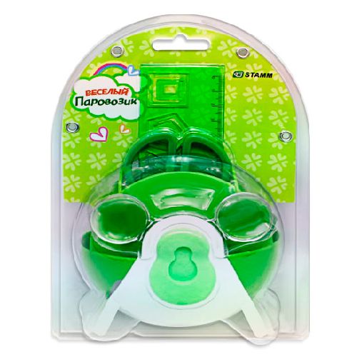 Органайзер с наполнением "Веселый паровозик", 4 предмета, зеленый / Подставка с наполнением oe.kz Органайзер с наполнением "Веселый паровозик", 4 предмета, зеленый / Подставка с наполнением