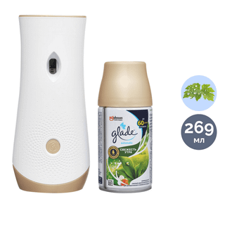 Комплект освежителя воздуха Glade Automatic "Свежесть утра", со сменным баллоном, 269 мл / Диспенсеры для освежителя воздуха