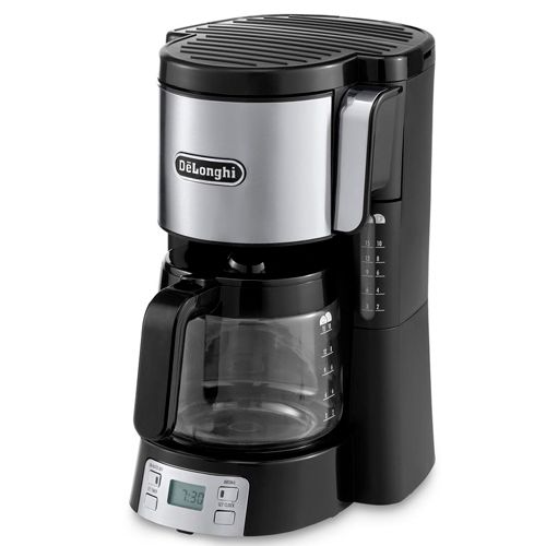 Кофеварка DeLonghi ICM 15250, 1000 Вт, 1,25 литров, капельная, черная / Кофеварки	