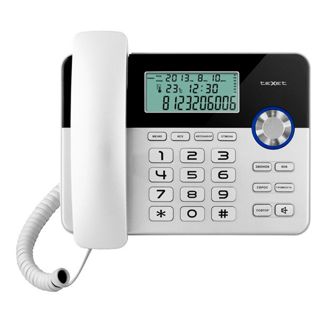 Телефон проводной Texet "TX-259", черный / Телефоны проводные №2