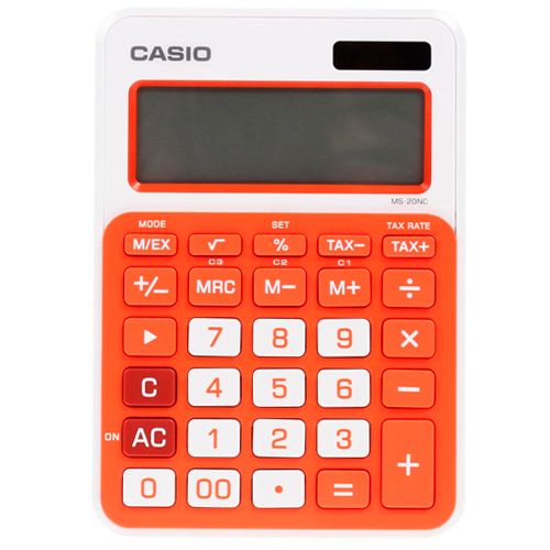Калькулятор настольный Casio MS-20NC-RG-S-EC, 12 разрядов, 149*105*22 мм / Калькуляторы настольные