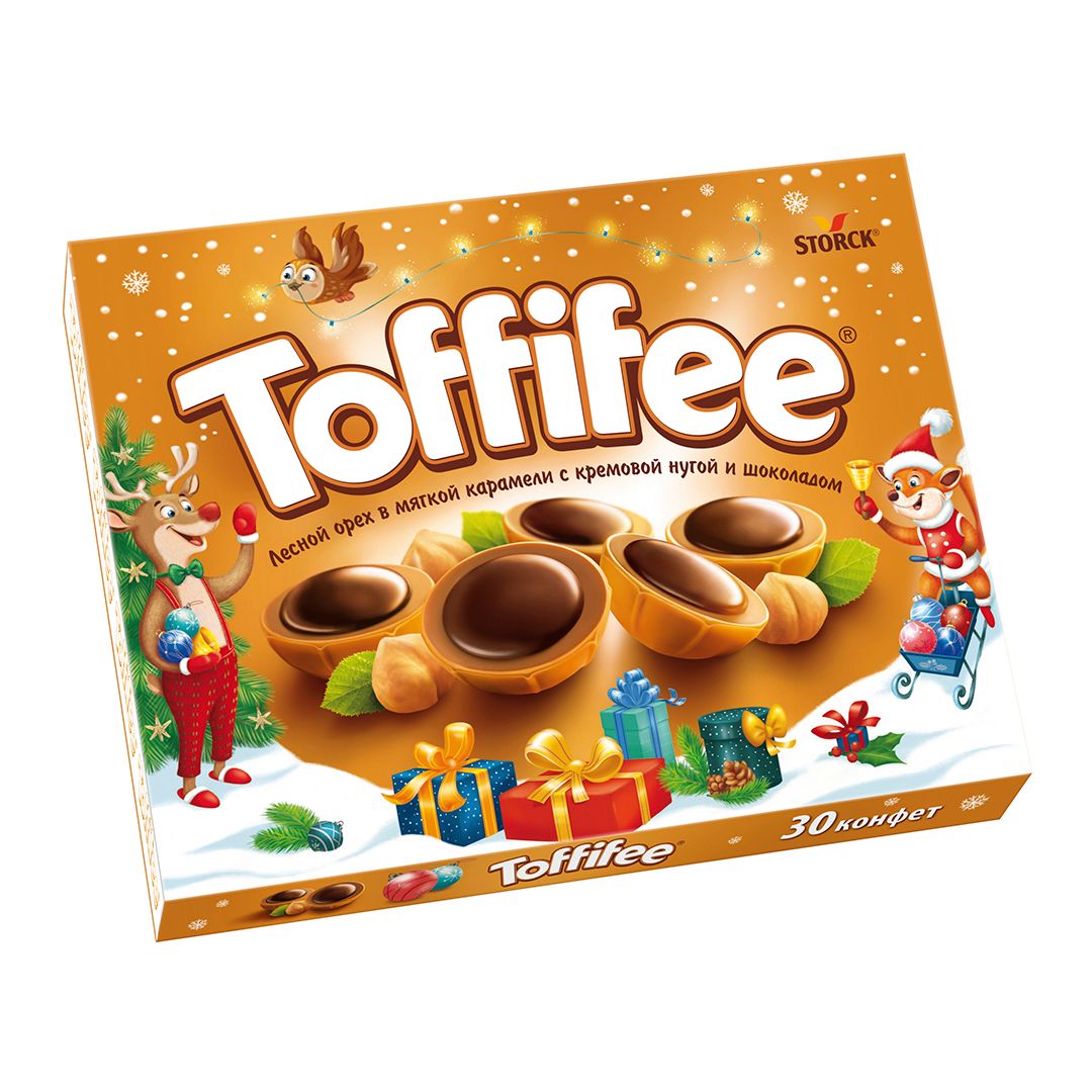 Шоколадные конфеты Toffifee "С лесным орехом", 250 гр