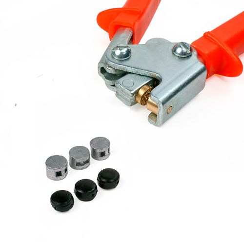 Пломбиратор с оттиском, диаметр плашки 1 см / Пломбы для опломбирования №2