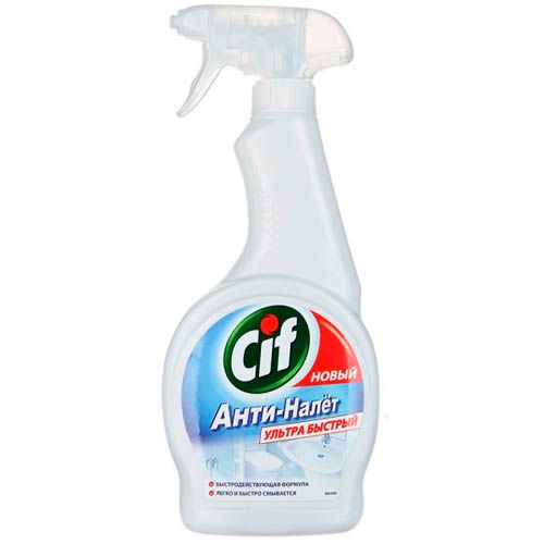 Средство для чистки сантехники CIF "Анти-Налет. Ультра быстрый", 1000 мл / Средства для туалетов и ванных комнат