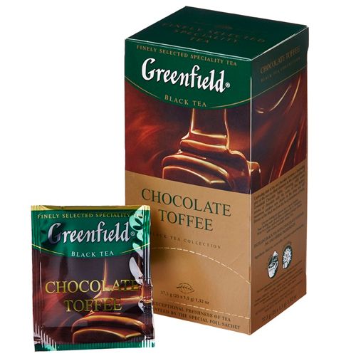 Чай Greenfield Chocolate Toffee, черный, 25 пакетиков / Чай пакетированный