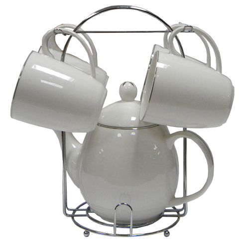 Набор Fengxi "Queen Platinum", 210 мл, из фарфора, белая / Посуда столовая