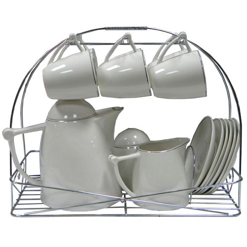 Набор Fengxi "Kilimanjaro Platinum", 150 мл, из фарфора, белая / Посуда столовая