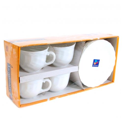 Набор Luminarc "Trianon", 280 мл, из стеклокерамики, белая / Посуда столовая №2 oe.kz Набор Luminarc "Trianon", 280 мл, из стеклокерамики, белая / Посуда столовая №2